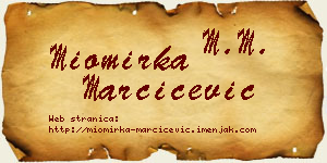 Miomirka Marčićević vizit kartica
